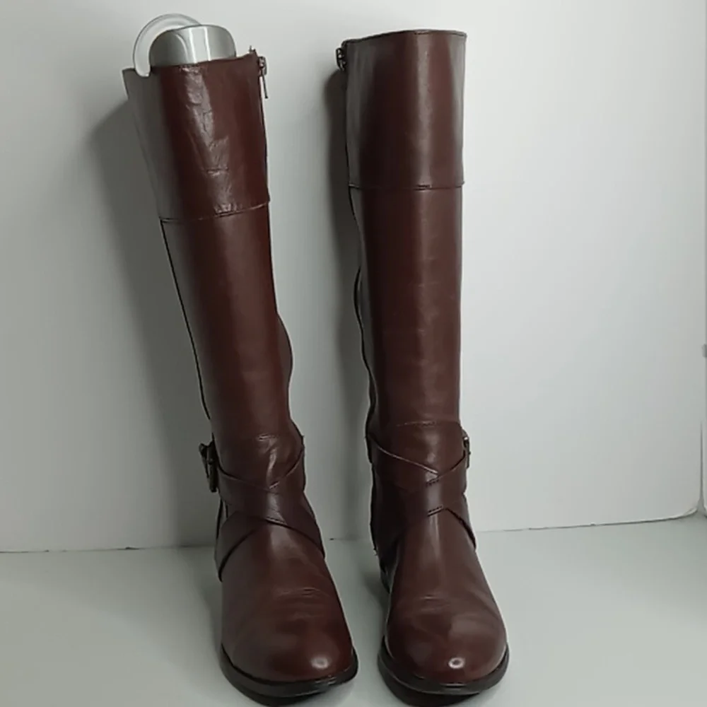 Lauren - Ralph Lauren Tall Leather Riding Boots - Maryann -Brown - 6B